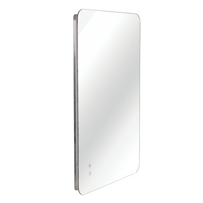 Rectangular Backlit Mirror Bathroom 
