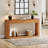 63" Oval Console Table For Entryway, Narrow Wood Entry Desk Behind Couch For Entrance, Hallway, Foyer-114357319