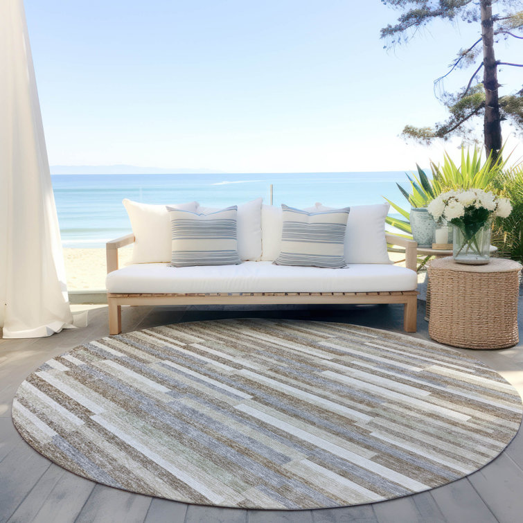 Malek Indoor/Outdoor Area Rug with Non-Slip Backing