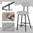 Height Bar Stools Set, Upholstered Counter Height Bar Chair with Round Seat, Modern Barstools with Back and Metal Footrest for Kitchen, Bistro, Pub, Dining Room Island-848336695