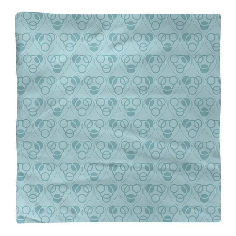 Serviette de table en coton classique Circles Waves, sarcelle, H 0,1 po x l 22 po x P 22 po, Croisé en coton