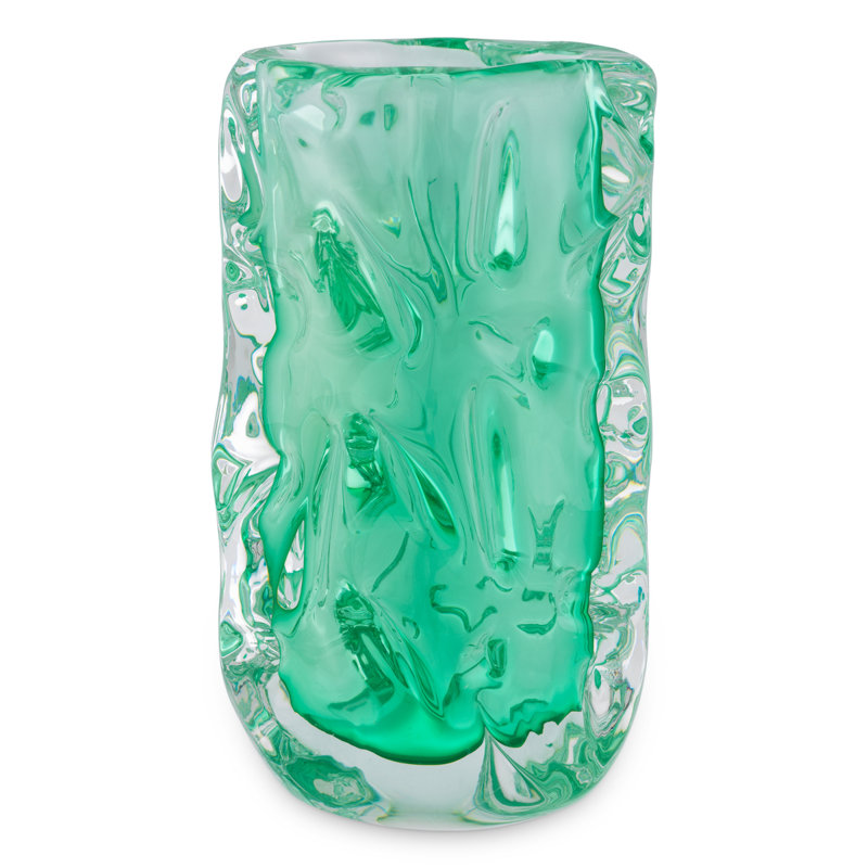Vase Avoir Turquoise Green Glass