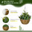 Outsunny 2 PCs Artificial Lavender Flower Hanging Planter Basket Purple