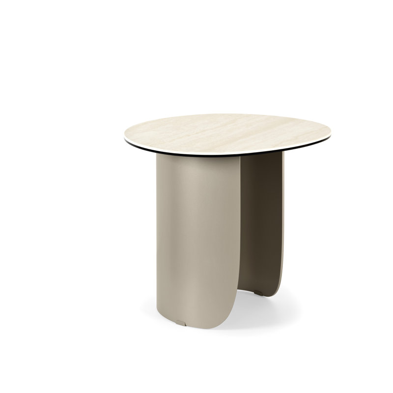Twins Coffee Tables, Matt Pearl Beige, White Travertino