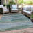 Machine Washable Indoor/Outdoor Xhevrie Teal Rug-1118823371