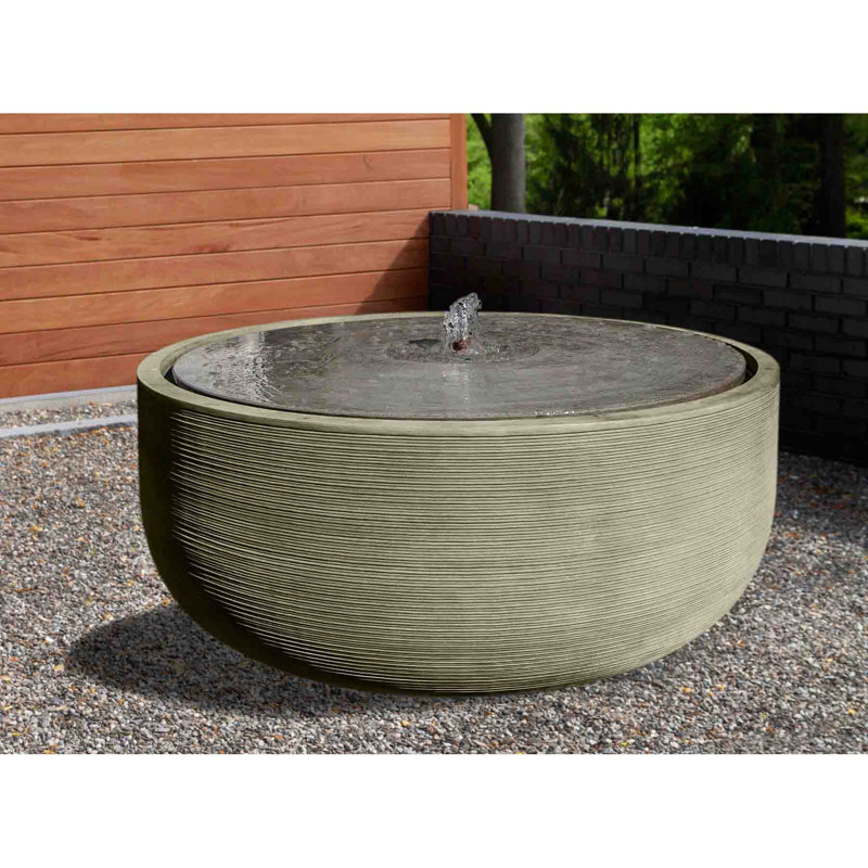 Girona Floor Fountain, 26.25" H x 72" W x 72" D, Nero Nuovo