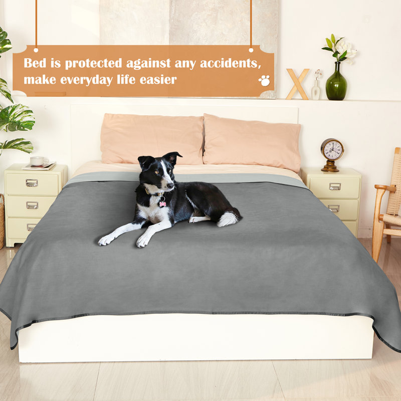 Queen Size Light Gray and Dark Gray Reversible Fleece Blanket