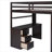 Space-Saving Multifunctional Full Size Solid Wood Loft Bed With Integrated Desk, Drawers and Wardrobe, Classic Brown