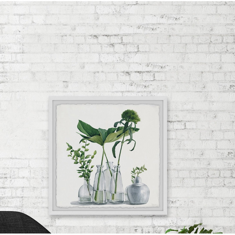 «Clear Greens» par Parvez Taj - reproduction d'art sur papier encadrée, H 24 po x l 24 po x P 1,5 po