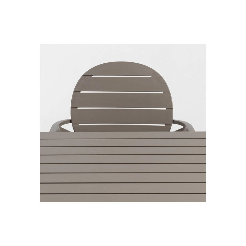 Cube Outdoor Square Dining Table, Dove Gray