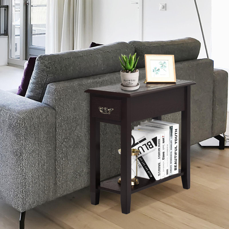 Kaelig End Table with Storage, Espresso