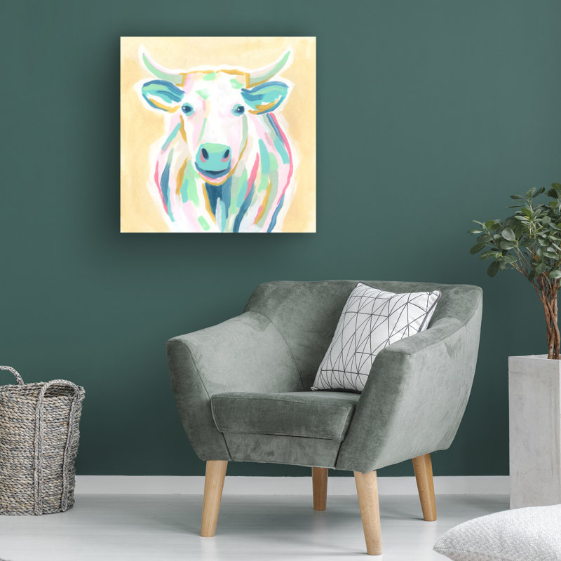 "Pop Pasture III" sur toile, H 24 po x l 24 po