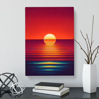 Yahoue Sunset Crystal - Wrapped Canvas