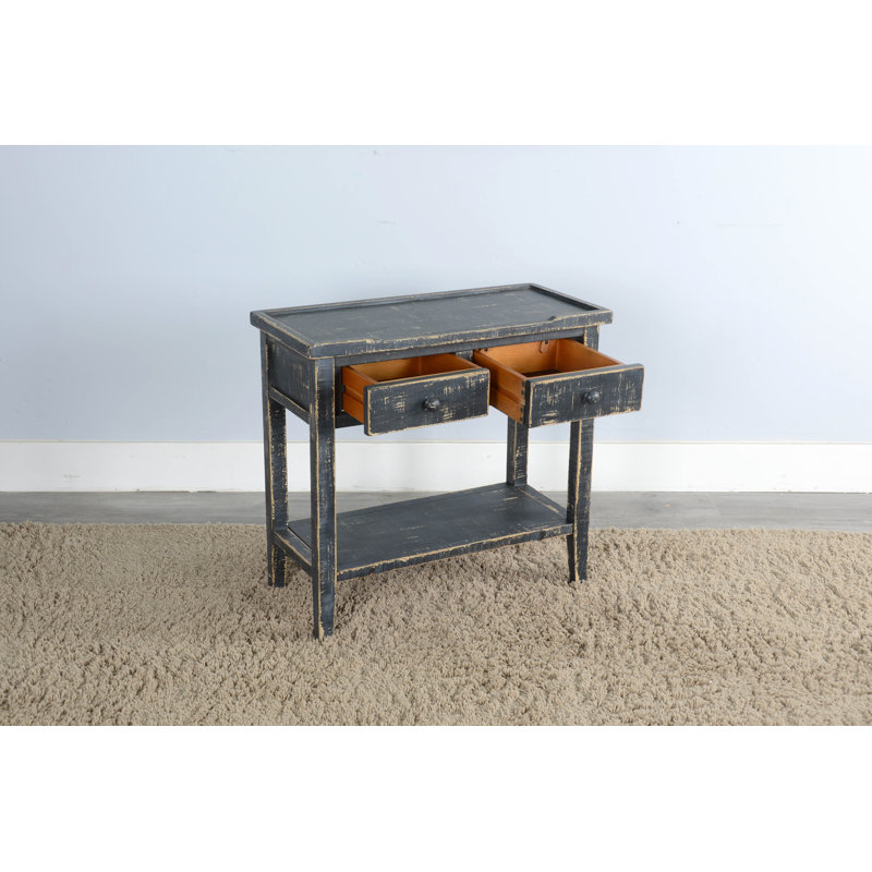 Console en bois massif 33 po Haralson, Sable noir