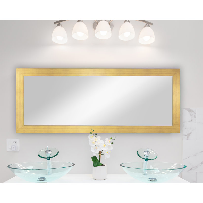 Miroir décoratif, Or mat, 33 po x 78 po