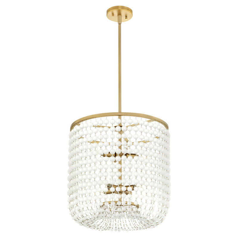 Ophelia 8 - Light Aged Brass Cylinder Pendant