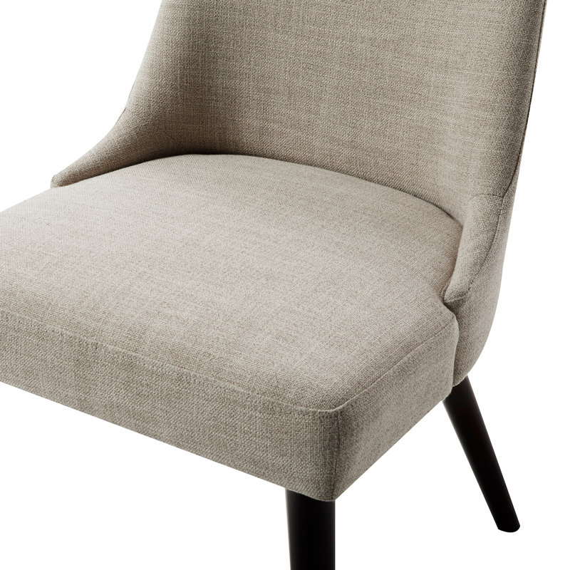 Brisny 19.3'' H Fabric Upholstered Side Chair, Flax Beige