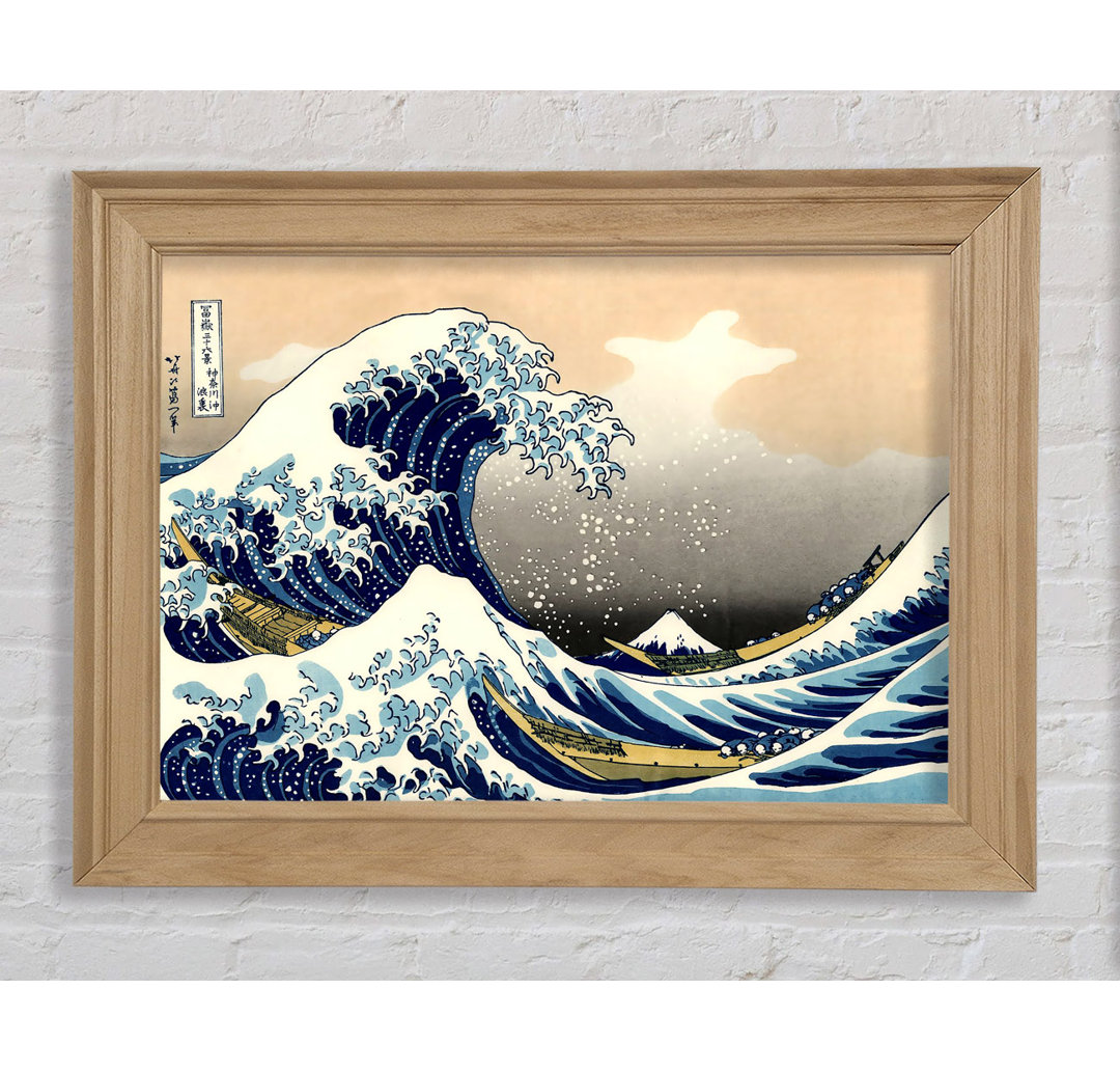 Hokusai eine große Welle vor Kanagawa - Einzelne Bilderrahmen Kunstdrucke