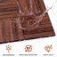 Carreaux de terrasse entrelacés à rayures, bois d'acacia gris clair carré 12 po x 12 po-122988013