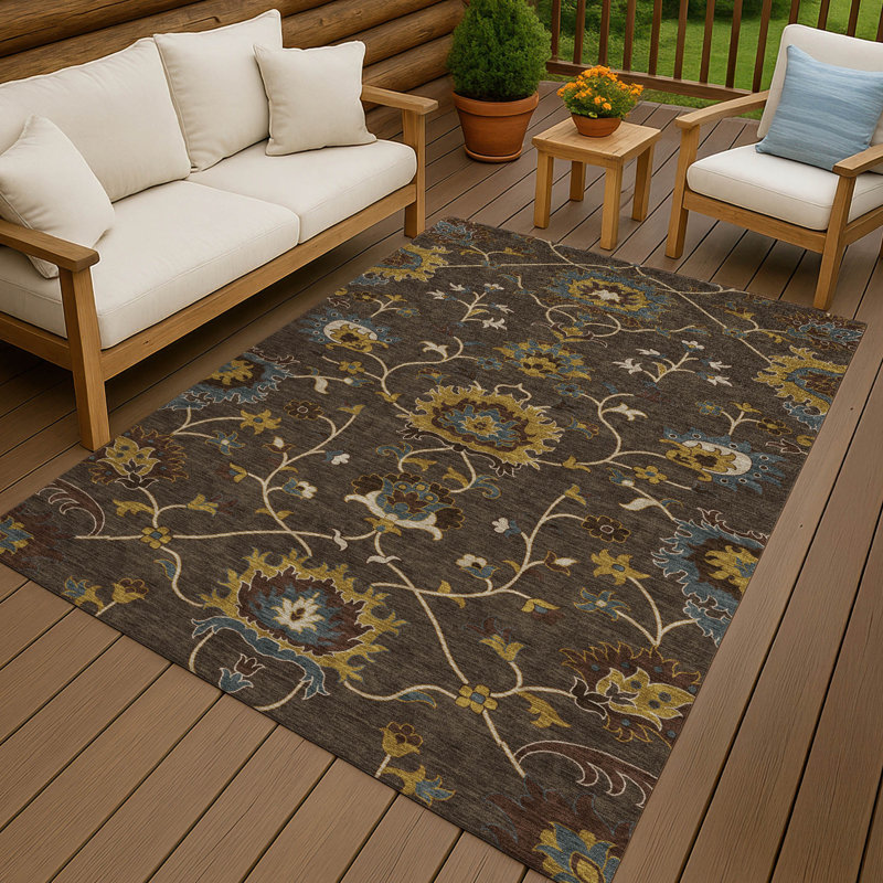 Machine Washable Indoor/Outdoor Chantille ACN2290 Global Rug, Rectangle 8' x 10'