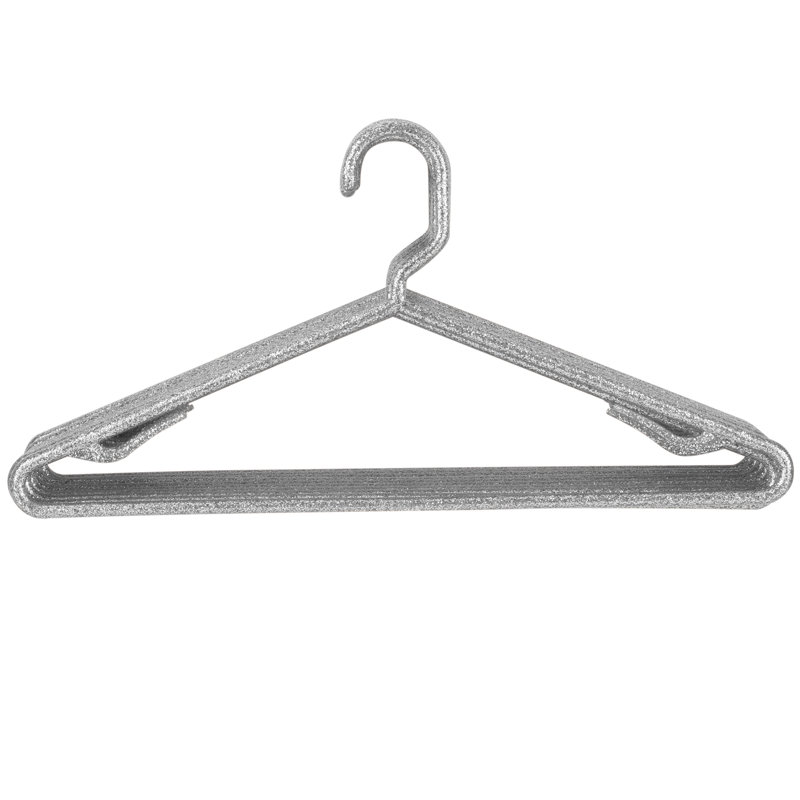 Cintre standard en plastique Granite Look Hangers pour robe / chandail / chandail, Argent