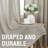 Linen Curtains for Living Room 2 Panels Back Tab Loop Pocket Textured Light Filtering Semi Sheer Rustic Farmhouse Boho Curtain for Bedroom , Oatmeal-16304801-16304807