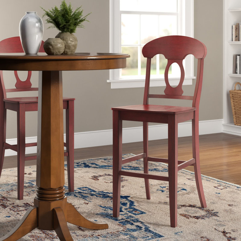 Beaufort Solid Wood Counter Stool, Antique Berry, Bar Stool (29” Seat Height)