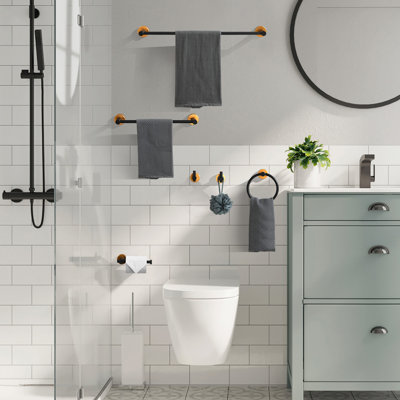 Ensemble de quincaillerie de salle de bain 6 pièces, aluminium