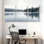 «Winter forest Serene Lake Reflection Forest Misty Morning», ensemble de 3 impressions sur toile