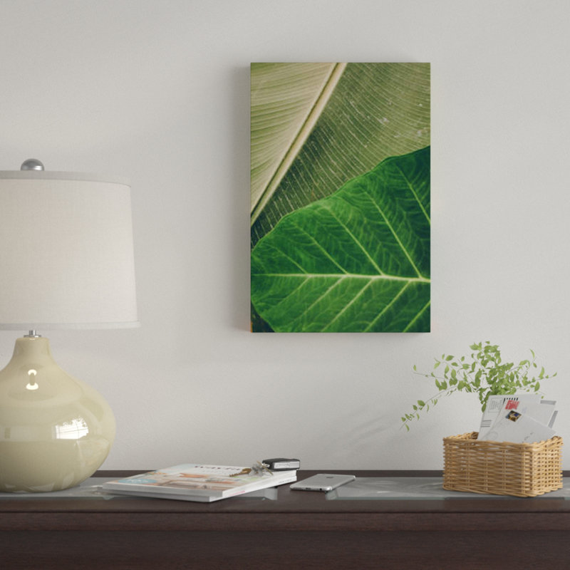 «Leaves I», impression sur toile, H 40 po x l 26 po x P 1,5 po, Toile tendue, Pas de tapis