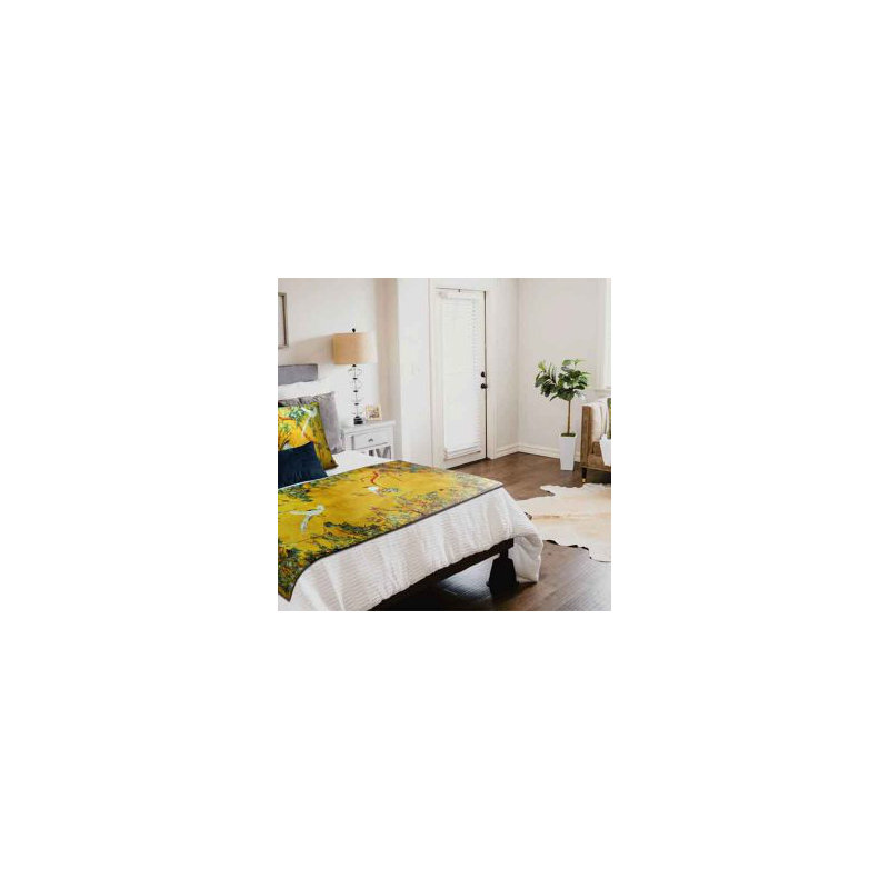 Chinoiserie Yellow Bed Runner