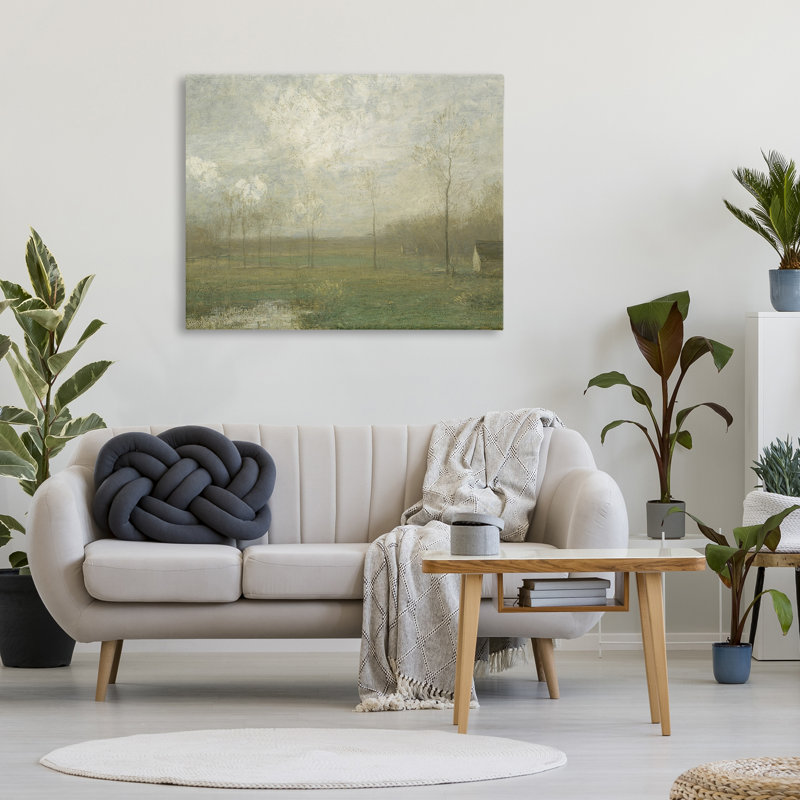 Toile Hazy Farmland View, design par lettré et doublé