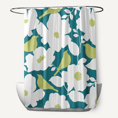 Rideau de douche simple à motif floral Christine