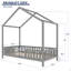 Lit de sol avec baldaquin Montessori, structure de lit simple-327648088-327647399