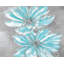 Napperon bleu en polyester botanique | Deux petites fleurs bleues décoratives