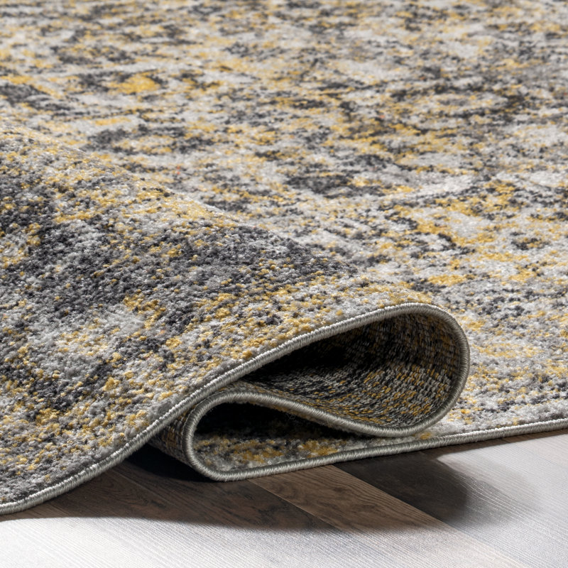 Dolezal Gold Area Rug, Rectangle 9'10" x 14'