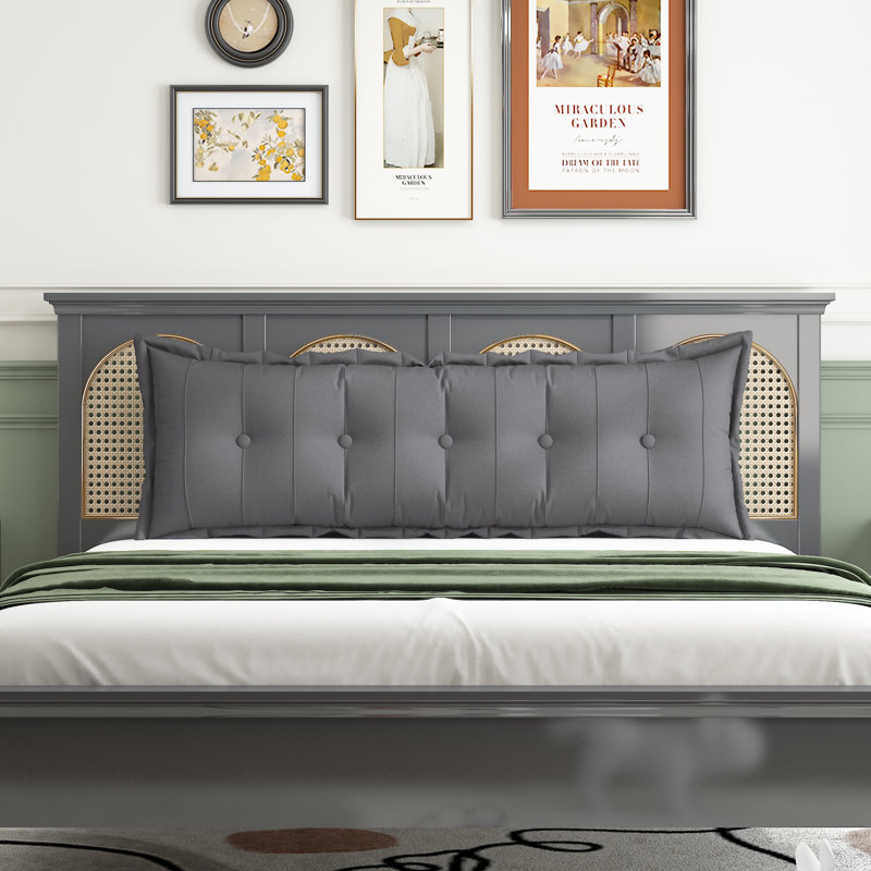 Coussin de tête de lit Sit-up Back Comfort, Grand lit, Gris