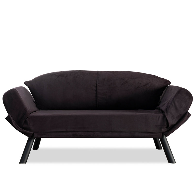 Desdemona 2 Seater Clic Clac Sofa Bed, Black