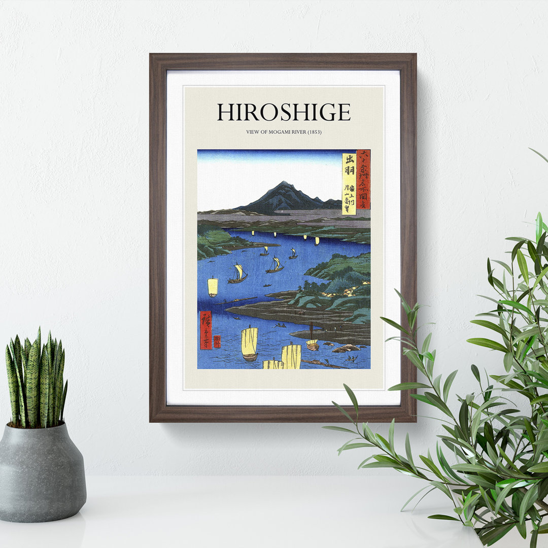 View of Mogami River by Utagawa Hiroshige - Picture Frame Art Prints