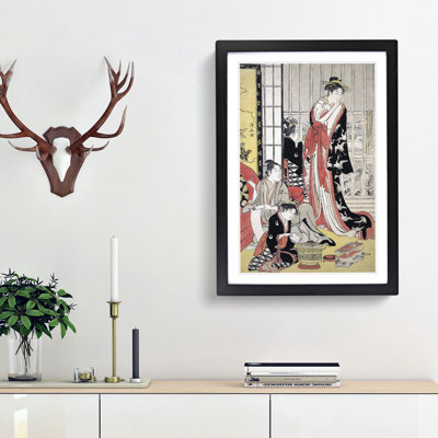 Interior of a Home by Torii Kiyonaga - Picture Frame Painting Print