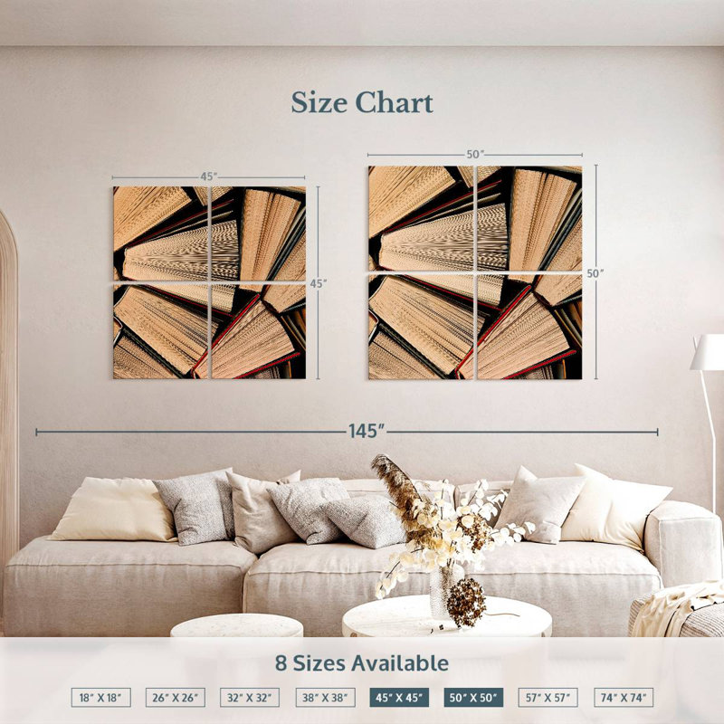 Kerner Book Collection, 45" H x 45" W