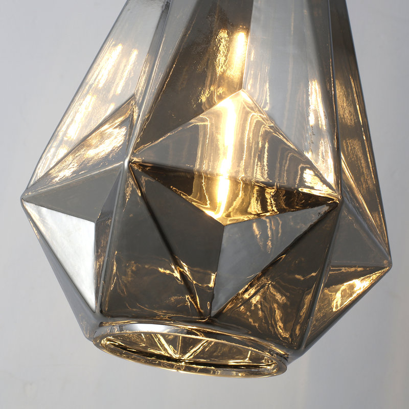 Luminaire suspendu géométrique moderne à 1 lumière pour salle à manger, cuisine, vestibule, couloir, chambre à coucher, café