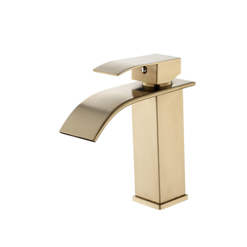 Robinet de lavabo monocommande pour salle de bain, design à trous, construction en acier inoxydable, cartouche en céramique de haute qualité, finition nickel brossé anticorrosion, tous les tuyaux d'alimentation inclus, profondeur 13,48, largeur 7,93.