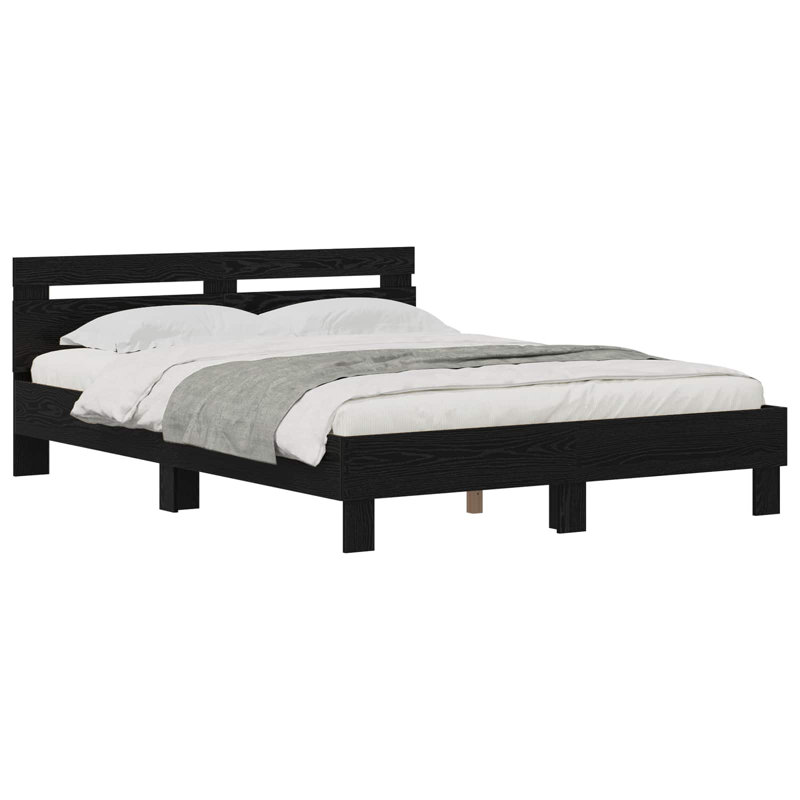 Bed, Black Oak, European Kingsize (160 x 200 cm)