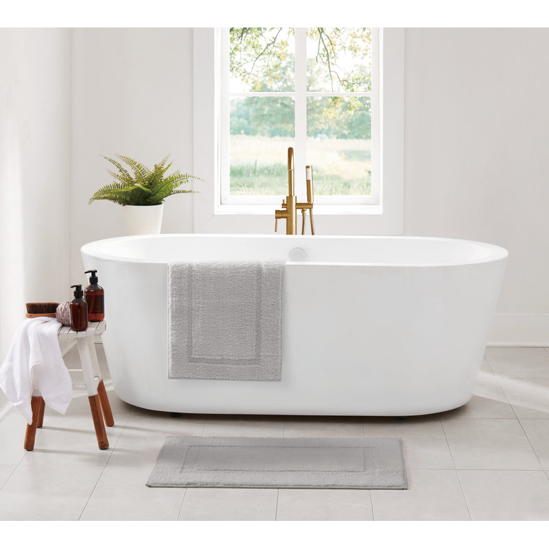  Cloud Bath Rug, 17x24 2 Pack, Grey