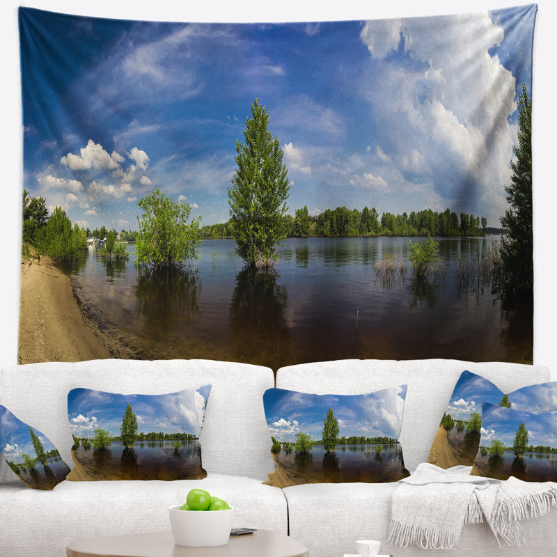 Tapisserie paysage, H 68 po x l 80 po