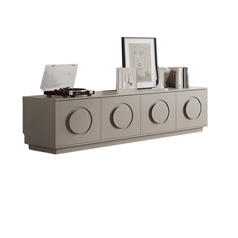 Meuble télé en bois avec armoires et tiroirs, H 15,75 po x L 70,86 po x l 15,75 po, Gris