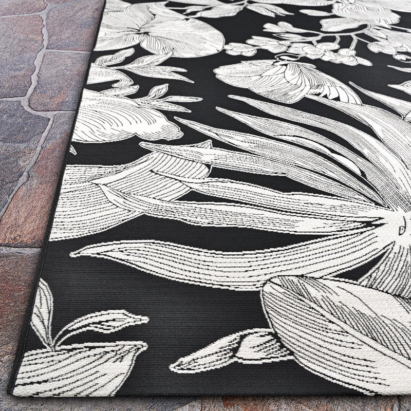 Tapis d'intérieur noir Dolce Performance, Rectangle 5 pi 3 po x 7 pi 6 po