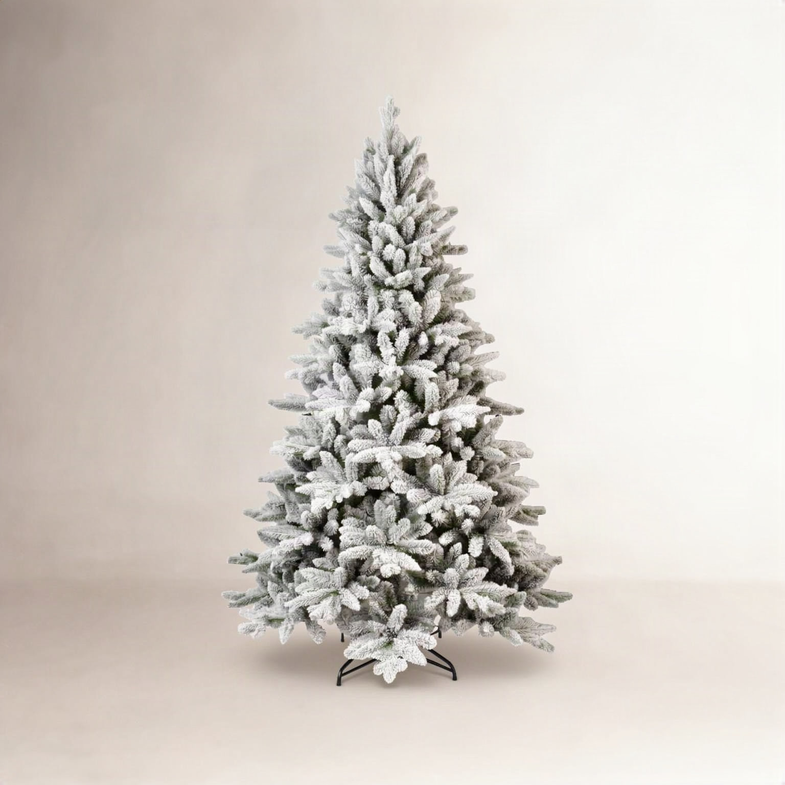 Flocked Pre-Lit Christmas Tree, 7' H
