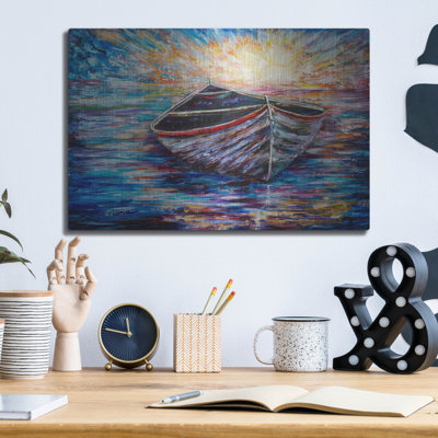 «Wooden Boat At Sunrise» par Lena Owens